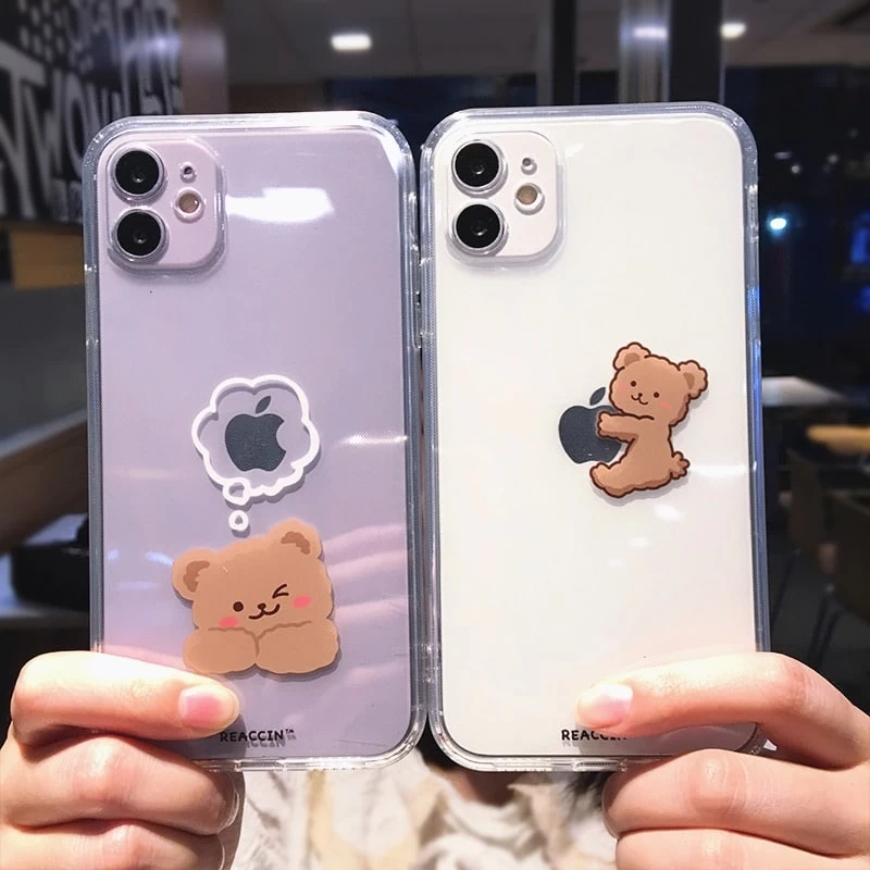 Cute Cartoon Bear Couple IPhone Case 7 Cute Cartoon Bear Couple IPhone Case - Image 5