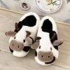 Kawaii Milky Cow Fluffy Slippers 2 Kawaii Milky Cow Fluffy Slippers -Kawaii Fashion Shop Fur Dog Slippers New 2022 High Quality Cute Cartoon Animal Women Winter Warm Plush Home Fluffy 9.jpg 640x640 9