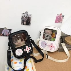 Game Console Shoulder Bag 10 Game Console Shoulder Bag -Kawaii Fashion Shop Game Console 20cm Doll Bag Women s Transparent Bag For Girls Cute Phone Purse Shoulder Bag 2
