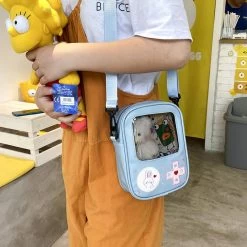 Game Console Shoulder Bag 12 Game Console Shoulder Bag -Kawaii Fashion Shop Game Console 20cm Doll Bag Women s Transparent Bag For Girls Cute Phone Purse Shoulder Bag 4