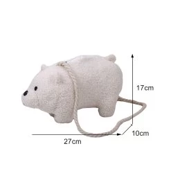 Kawaii Plush Teddy Bear Crossbody -Kawaii Fashion Shop Girls Sweet Cute Plush Teddy Bear Crossbody Bag Cartoon Bear Shaped Women Handbags Fashion Portable Plush 5