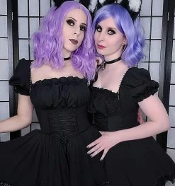 Babydoll Maiden Dress 8 Babydoll Maiden Dress -Kawaii Fashion Shop Goth Dark Mall Gothic Bandage Harajuku White Dresses Lolita Kwaii Black Women Sexy Mini Dress Lace 2