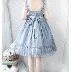 Sweet Blue Polyester Sleeveless Lolita Dress -Kawaii Fashion Shop H0d7d0bd2008e40ba890afb19f6e073feX