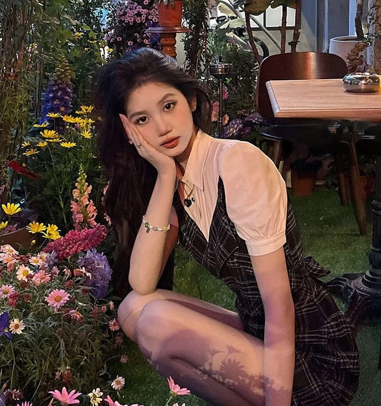 Korean Fashion Slim Patchwork Plaid Dress 6 Korean Fashion Slim Patchwork Plaid Dress - Image 4