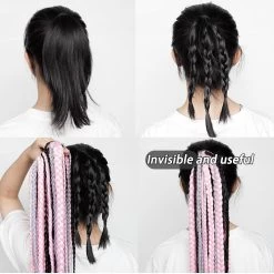 Cute Dyeing Braid Wigs -Kawaii Fashion Shop Hair long Braids color Hair Braids Hair Extensions Cute Synthetic Braiding Hair For Daily Party African 4
