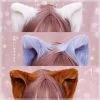 Cosplay Cute Kitten Cat Ears With Little Bell Hair Clip -Kawaii Fashion Shop Handmade Cute Furry Animal Beast Ears Hairpin Headwear Wolf Fox Ear Clip Cosplay Props Soft Cat