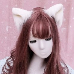 Cosplay Cute Kitten Cat Ears With Little Bell Hair Clip -Kawaii Fashion Shop Handmade Cute Furry Animal Beast Ears Hairpin Headwear Wolf Fox Ear Clip Cosplay Props Soft Cat 2