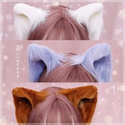 Cosplay Cute Kitten Cat Ears With Little Bell Hair Clip