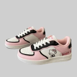 Harajuku Kawaii Fashion Pink Hello Kitty Sneakers -Kawaii Fashion Shop Harajuku Kawaii Fashion Pink Hello Kitty sneak Sneakers 1