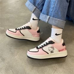 Harajuku Kawaii Fashion Pink Hello Kitty Sneakers -Kawaii Fashion Shop Harajuku Kawaii Fashion Pink Hello Kitty sneak Sneakers 7
