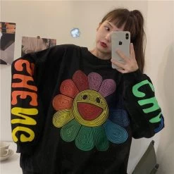 Harajuku Rainbow Sunflower Hoodie