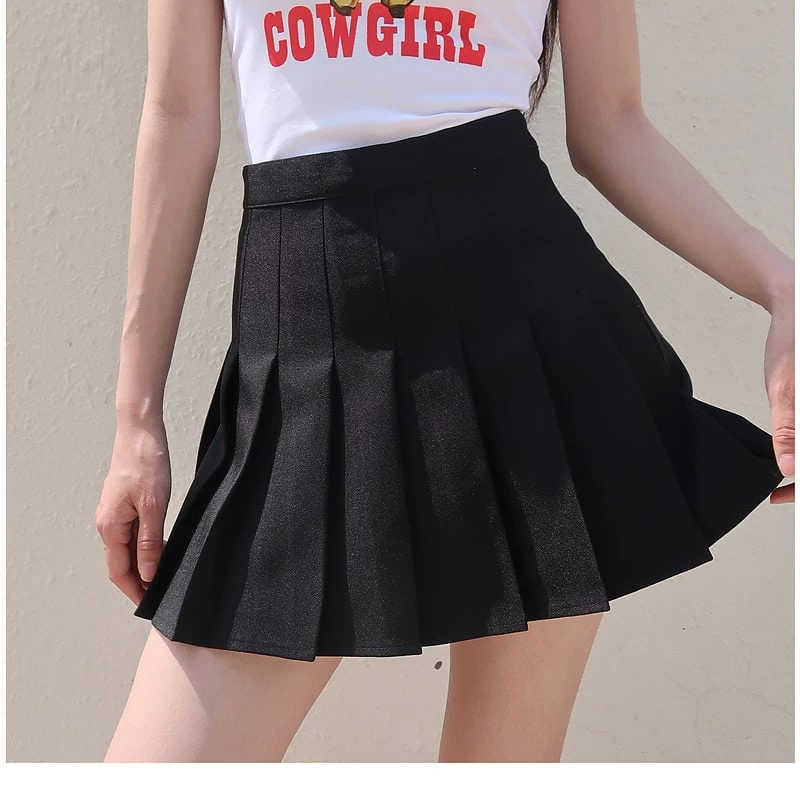 Kawaii White Pleated Skirt 4 Kawaii White Pleated Skirt - Image 2