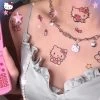 Kitty Temporary Tattoo Pack 1 Kitty Temporary Tattoo Pack -Kawaii Fashion Shop Hellokitty Cute Creative Exquisite Waterproof Girl Heart Lasting Tattoo Stickers colours