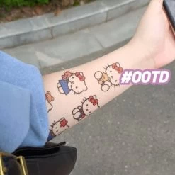 Kitty Temporary Tattoo Pack -Kawaii Fashion Shop Hellokitty Cute Creative Exquisite Waterproof Girl Heart Lasting Tattoo Stickers colours 3