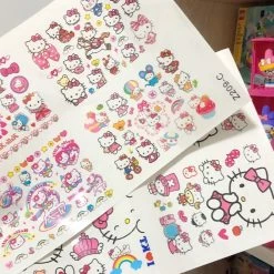 Kitty Temporary Tattoo Pack -Kawaii Fashion Shop Hellokitty Cute Creative Exquisite Waterproof Girl Heart Lasting Tattoo Stickers colours 4