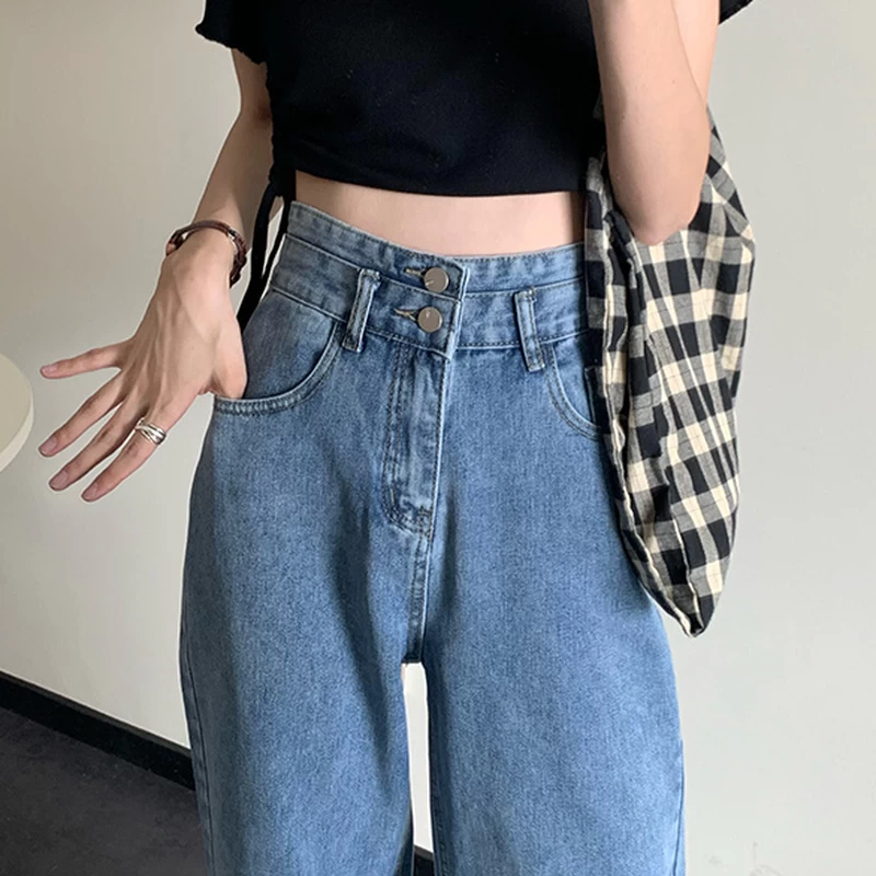 Harajuku High-waisted Big Pocket Denim Pants 7 Harajuku High-waisted Big Pocket Denim Pants - Image 5