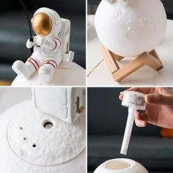 Kawaii Astronaut Starry Night Light With Humidifier -Kawaii Fashion Shop Home Decoration Accessories Modern Astronaut Lunar Humidifier Ornaments Kawaii Decor Christmas Decorations Gifts for Children 5