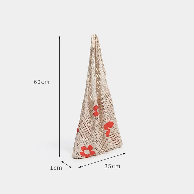 Summer Flower Mesh Tote Shopping Bag 4 Summer Flower Mesh Tote Shopping Bag - Image 2