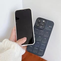 2022 Calendar IPhone Case -Kawaii Fashion Shop INS Fashion 2022 Calendar Liquid Silicon Phone Case For iPhone 13 Pro Max 12 11 XR 3