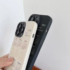 2022 Calendar IPhone Case -Kawaii Fashion Shop INS Fashion 2022 Calendar Liquid Silicon Phone Case For iPhone 13 Pro Max 12 11 XR 4