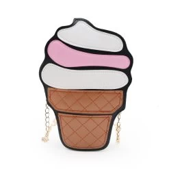 Kawaii Ice Cream Bags -Kawaii Fashion Shop Ice Cream Bags for Women 2020 Cute Cartoon Cupcake Mini Bags PU Leather Small Chain Clutch 2
