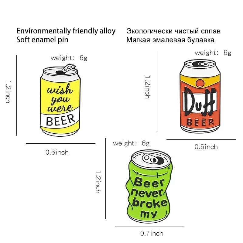 Cute Beer Beverage Brooch 4 Cute Beer Beverage Brooch - Image 2