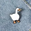 Kawaii Cartoon Goose Brooch 1 Kawaii Cartoon Goose Brooch -Kawaii Fashion Shop Ins Tide Creative Cartoon Untitled Goose Game Game Big Goose Brooch Cute Enamel White Goose Badge