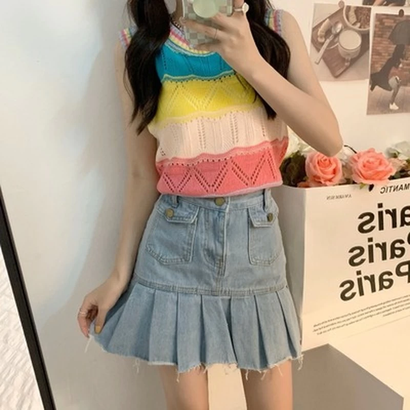 Kawaii Irisated Knitted Tank Top 6 Kawaii Irisated Knitted Tank Top - Image 4