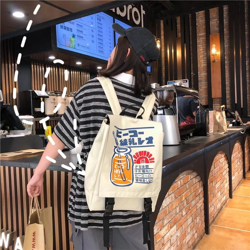 Kawaii Anime Print Nylon Backpack 4 Kawaii Anime Print Nylon Backpack - Image 2