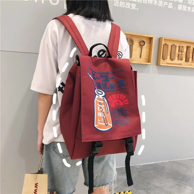 Kawaii Anime Print Nylon Backpack 3 Kawaii Anime Print Nylon Backpack