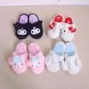Kawaii Fuzzy Kuromi Slippers -Kawaii Fashion Shop Japanese Anime Slipper Cartoon Warm Plush Home Shoes Kuromied Flat Non slip Indoor Slippers Gifts For