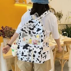 Kawaii Cartoon Colorful Backpack 12 Kawaii Cartoon Colorful Backpack -Kawaii Fashion Shop Japanese Cartoon Animal Backpack Women High School Student Fashion Multi pocket School Bag Nylon Waterproof Large 4