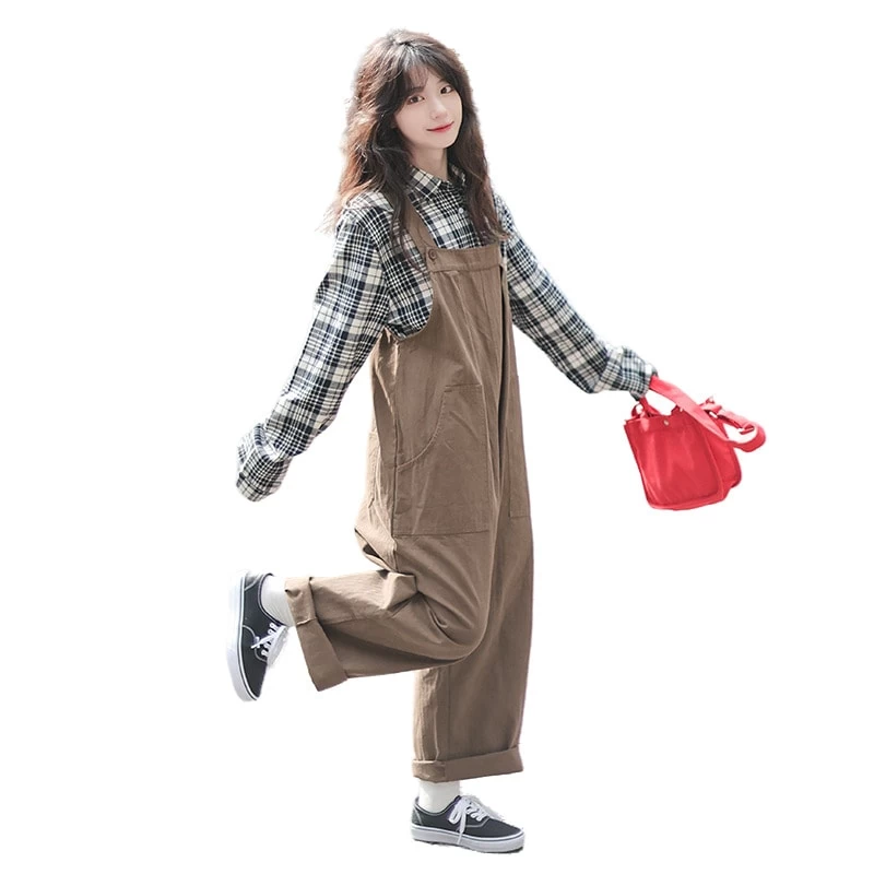 Japanese Loose Wide-leg Overalls 4 Japanese Loose Wide-leg Overalls - Image 2