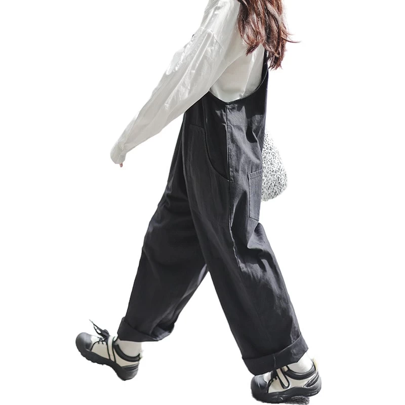 Japanese Loose Wide-leg Overalls 6 Japanese Loose Wide-leg Overalls - Image 4