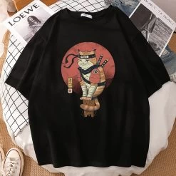 Kawaii Ninja Cat Printing T-Shirt