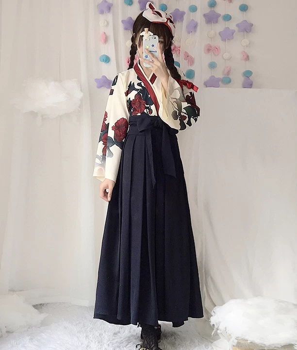Japanese Original Style Kimono Long Dress Set 6 Japanese Original Style Kimono Long Dress Set - Image 4