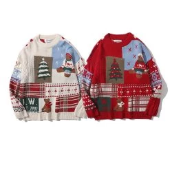 Japanese Retro Christmas Bear Crew Neck Sweater 15 Japanese Retro Christmas Bear Crew Neck Sweater -Kawaii Fashion Shop Japanese Retro Christmas Bear Crew Neck Sweater 10