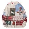 Japanese Retro Christmas Bear Crew Neck Sweater 2 Japanese Retro Christmas Bear Crew Neck Sweater -Kawaii Fashion Shop Japanese Retro Christmas Bear Crew Neck Sweater 12
