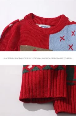 Japanese Retro Christmas Bear Crew Neck Sweater 14 Japanese Retro Christmas Bear Crew Neck Sweater -Kawaii Fashion Shop Japanese Retro Christmas Bear Crew Neck Sweater 6