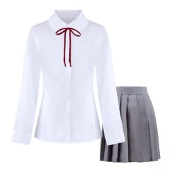 School Uniforms Sailor Shirt + Pleated Skirt Sets -Kawaii Fashion Shop Japanese School Uniforms JK Sailor White Shirt High Waist Pleated Skirt Sets Student College Suits 2 2