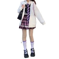 Japanese Soft Girl Style Black Coat -Kawaii Fashion Shop Japanese Soft Girl Style Black Coat 5