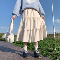 Japanese Soft Girl Sweet A-line Skirt -Kawaii Fashion Shop Japanese Soft Girl Sweet A line skirt 15