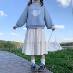 Japanese Soft Girl Sweet A-line Skirt -Kawaii Fashion Shop Japanese Soft Girl Sweet A line skirt 16