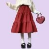 Japanese Soft Girl Sweet A-line Skirt 2 Japanese Soft Girl Sweet A-line Skirt -Kawaii Fashion Shop Japanese Soft Girl Sweet A line skirt 6