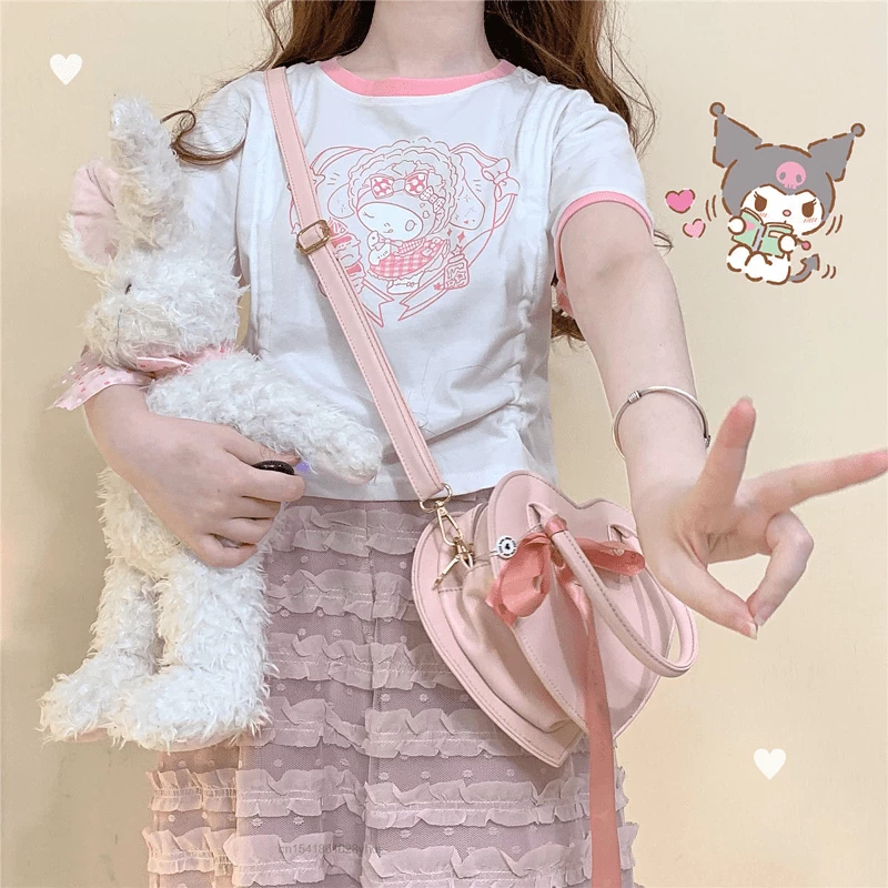 Kawaii Cute Cartoon Kuromied Printed T-shirt 8 Kawaii Cute Cartoon Kuromied Printed T-shirt - Image 6