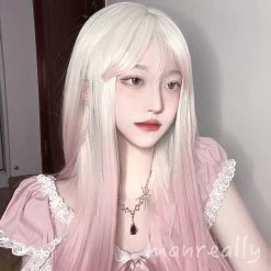 Japanese Style Soft Girl Lolita Long Wig -Kawaii Fashion Shop Japanese Style Soft Girl Lolita Long Wig 4