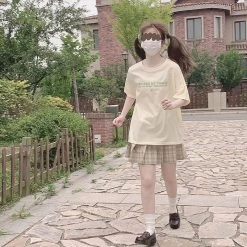 Japanese Sweet 3D Letter Printing T-shirt 13 Japanese Sweet 3D Letter Printing T-shirt -Kawaii Fashion Shop Japanese Sweet 3D Letter Printing T shirt 3