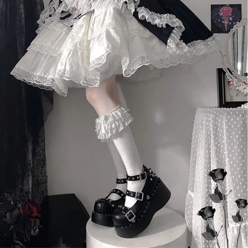 Japanese Sweet Girl Style Thick-soled Lolita Shoes 9 Japanese Sweet Girl Style Thick-soled Lolita Shoes - Image 7
