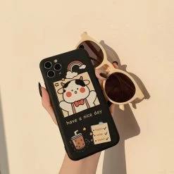 Kawaii Bubble Tea Milk Cow IPhone Case 10 Kawaii Bubble Tea Milk Cow IPhone Case -Kawaii Fashion Shop Japanese kawaii sweet Bubble tea cow Phone Case For iPhone 12 11 Pro Max X XR 2