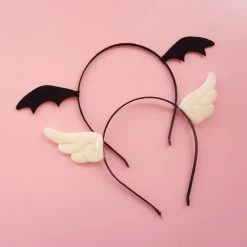 Cute Lolita Little Devil Wings Hairpin -Kawaii Fashion Shop Japanese lolita cute hair accessories girl handmade DIY angel little devil wings headband hairpin 2